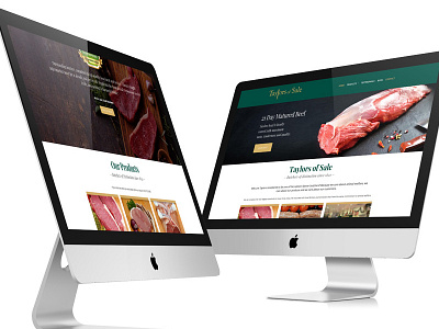 Butcher Website Re-Design butcher clean gold green responsive serif typography web website