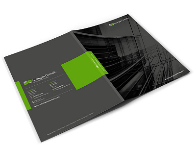 Business Folder Design business clean corporate folder grey manchester minimal print