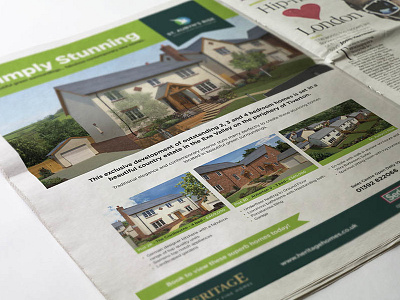 Real Estate Advert Design advert advertising cgi full page green new homes newspaper property real estate