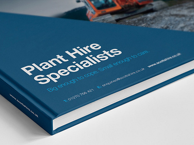 Plant Hire Brochure Design a4 brochure clean landscape layout minimal page sans serif
