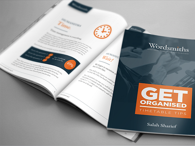 E-Book Design blue brochure clean design digital download ebook layout orange page white