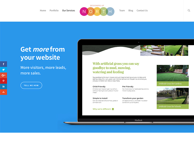 Website Refresh marketing digital blue clean web strong colour