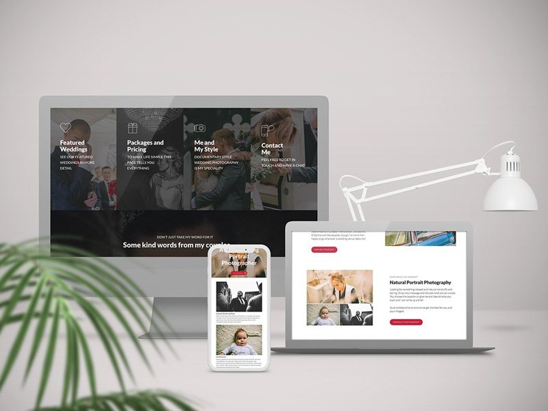 Wedding Photographer Web Design web typography portfolio marketing digital minimal wedding