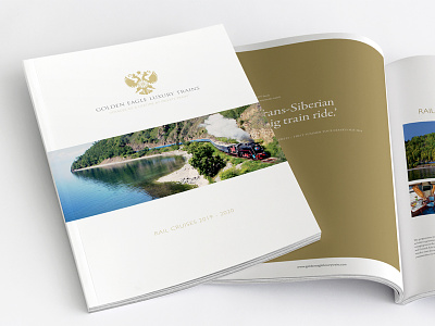 Luxury Rail Brochure Design brochure foil gold luxury minimal pantone paper prestige print stock white