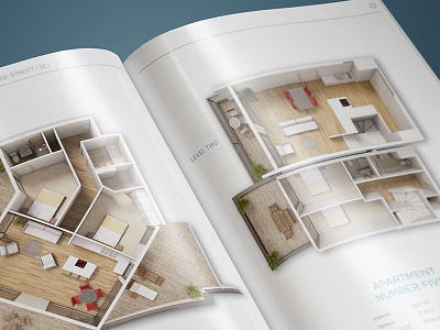 Property Brochure Design | A4 apartment cgi floorpan house minimal print property real estate typography white