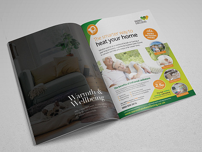 Magazine Advert Design a4 advert green layout magazine marketing page typography