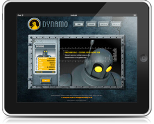 Dynamo Design Website b movie character dynamo illustration robot web design website