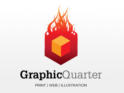 Graphicquarter flame icon logo orange red