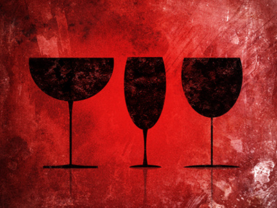 Wine Illustration for Editorial alcohol colour dark distressed editorial glass grunge illustration light magazine paint red reflect texture vector wine