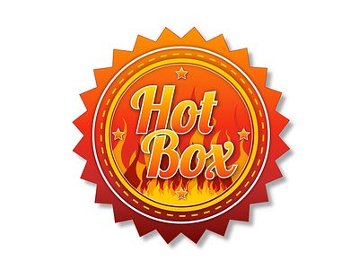 Hotbox Fast Food Packaging badge fire packaging red