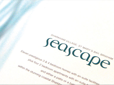 Seascape Brochure brochure logo print property brochure typography white