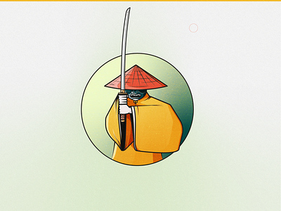 S.01 design hat illustration katana mask samurai