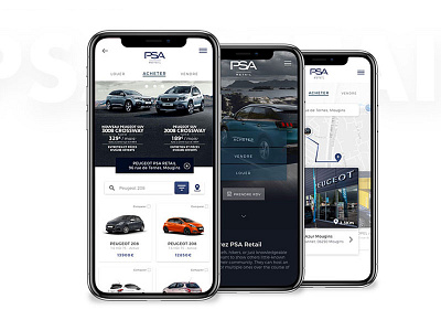 PSA Retail - Car dealers application car concept conception design product design ui ux