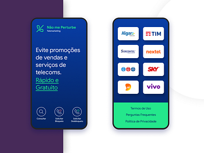 Não Me Perturbe Redesign app browser clean colorful interface minimal redesign ui uidesign