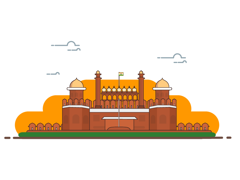 The Red Fort - Delhi,india By Prithvi Ravi On Dribbble