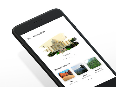 Explore Places : Getaways App Concept