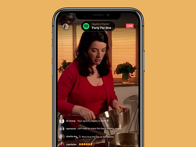 Spotify widget for Instagram live 2d animation app art clean design flat gif icon illustration logo red spotify ui ux yellow