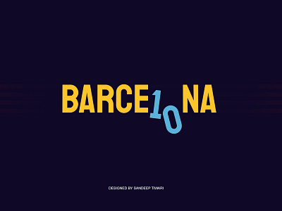 BARCE10NA 10 barcelona design espyctiwa football illustration illustrator messi sandeeptiwari sandeeptiwaristudio typography