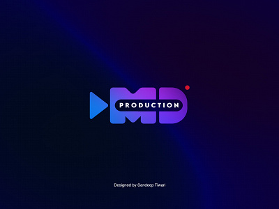 MD Production Logo - Sandeep Tiwari branding camera espyctiwa futuristic graphic design logo md monogram neon nepal production reel sandeeptiwari sandeeptiwaristudio sandy