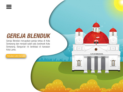 Landmark Semarang-Gereja Blenduk design illustration semarang
