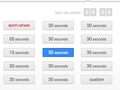 Page Refresh buttons chrome extension timer