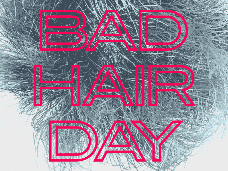 Bad Hair Day 3d 3d animation 3d art ae aep after effects aftereffects animation c4d cinema 4d cinema4d gif hair illustration loop motion particle