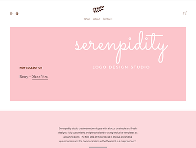 serenpidity logo design website graphic design squarespace webdesign