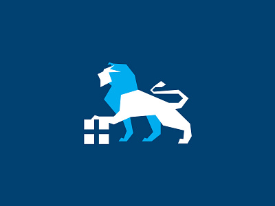 Savings Bank bank lion logo minimalist savings two tone vector
