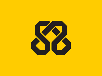 Monogram design icon infinite logo loop monochrome monogram