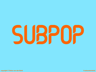 Subpop graphic design letters logotype type typography
