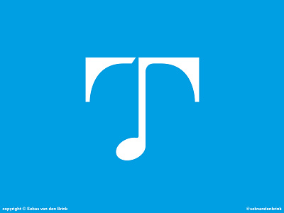 Music Logo 1 letter logo music symbol type typography