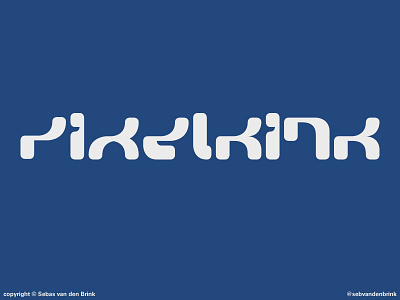 Pixelkink Logotype design graphic design lettering letters logo logotype pixel type typography