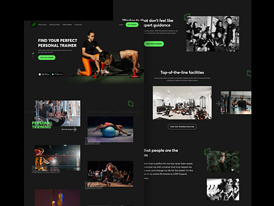 PT Booking app design fitness green gym pt trainer ui ui ux design uidesign web webdesign website