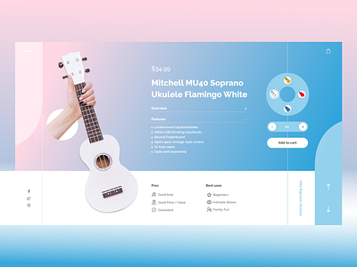 Ukulele blue design ecommerce ui ui ux design uidesign ukulele web webdesign website