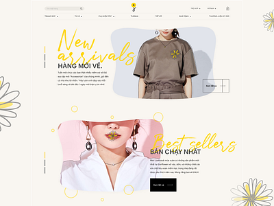 Sunflower e-commerce homepage accessories concept design ecommerce fashion ui ui ux design uidesign web webdesign website women yellow