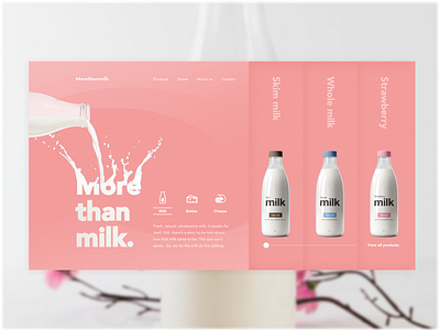 More than Milk concept design ui ui ux design uidesign web webdesign website