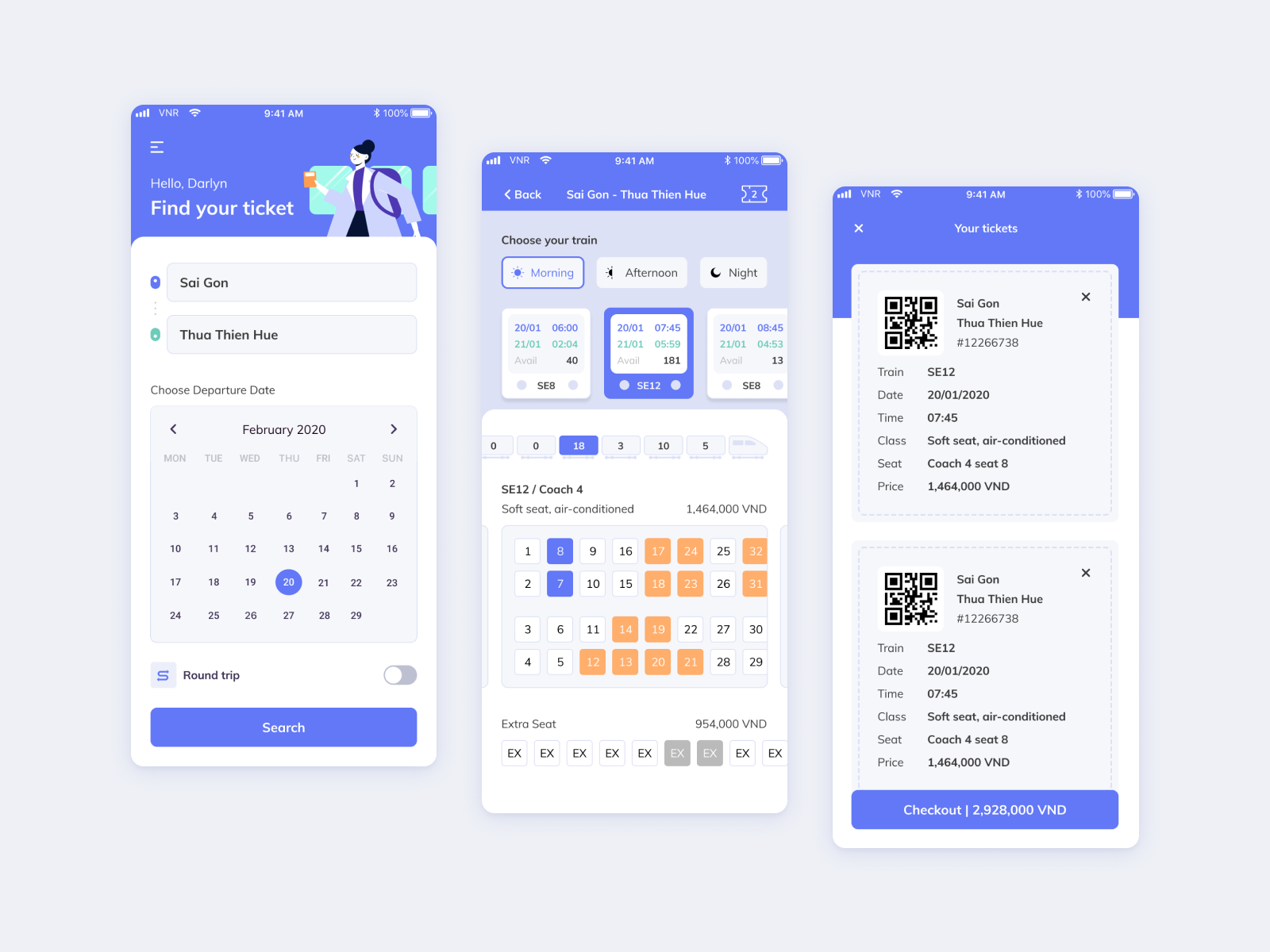 Train Tickets Booking App by Ling on Dribbble