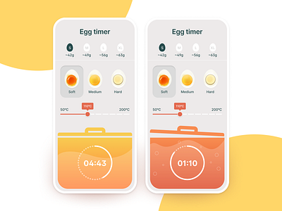 Egg Timer app app design concept countdown countdowntimer design food food app ui ui ux design uidesign web webdesign website