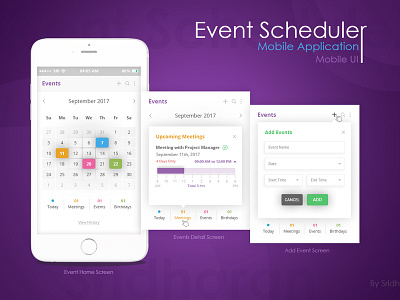 Event Scheduler Mobile UI android app event event scheduler ios mobile scheduler ui