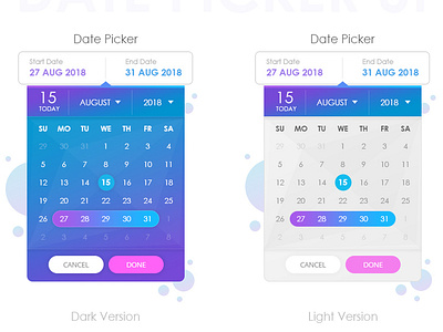 Date Picker UI Design app date picker ui ux ux ui design web