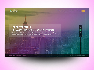 Perfect Construct branding construction corporate design logo perfect construct ui ux web website