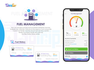 GoTripGo - Mobile App - Fuel Management android fuel fuel history fuel management gotripgo ios mobile app travel trip uiux