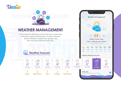 GoTripGo - Mobile App - Weather Management android design forecast forecasting gotripgo ios mobile app ui ux weather weather management