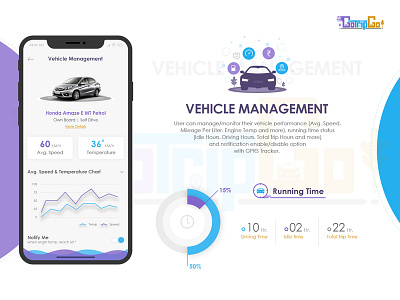 GoTripGo - Mobile App - Vehicle Management design gotripgo ios mobile app running time uiux vehicle vehicle management