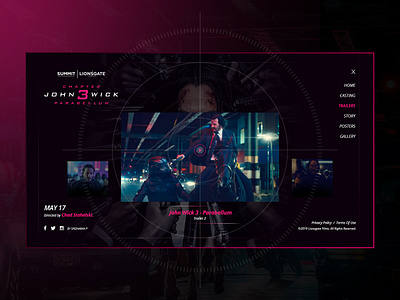 John Wick 3 - Website - Trailers Screen