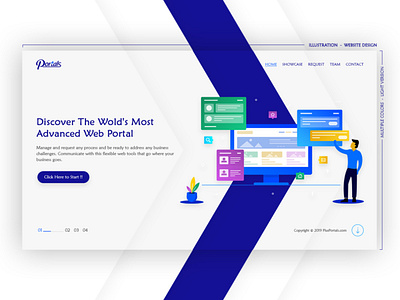 Plus Portal Website Design - Light Color Theme