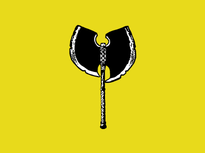 Wu Tang Axe illustration logo wu tang clan