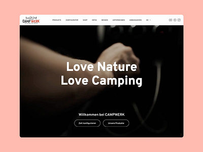 Campwerk Landingpage Header design figma interface interfacedesign ui user experience userinterface ux webdesign website