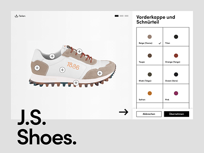 1886 Sneaker Configurator configu design ecommerce interface ui userinterface ux webdesign website