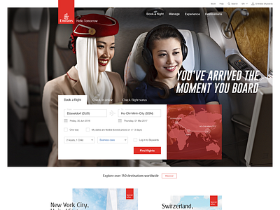 Emirates Global Website booking emirates flying global ui user experience user interface ux webdesign